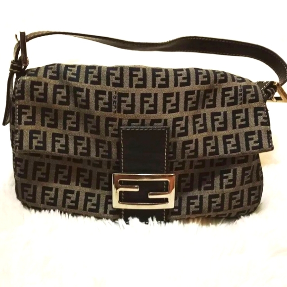 Fendi Zucca Crayons Pochette in Brown